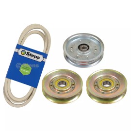 For John Deere Drive Belt & Idlers for John Deere GT225 GT235 GT235E GT245 GX255 Lawn Tractors