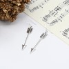AeraVida Minimalist Hunter's Arrow .925 Sterling Silver Dangle Earrings