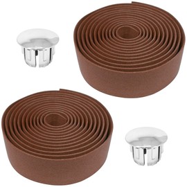 cyclingcolors 2 x Handlebar Tape EVA Foam Bicycle Road Bike Grip Tape Vintage Brown