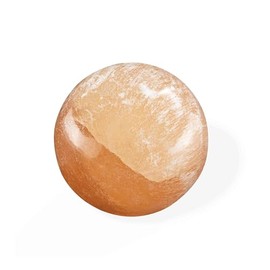 NKlaus Peach Selenite Ball 8 cm - Handmade Peach Selenite Ball, Ideal for Spiritual Healing and Meditation, Perfect Decoration for Harmonising Rooms and Energetic Cleansing 16456