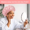 Aquior Shower Cap Reusable Double Layer Waterproof Hair Cap Shower