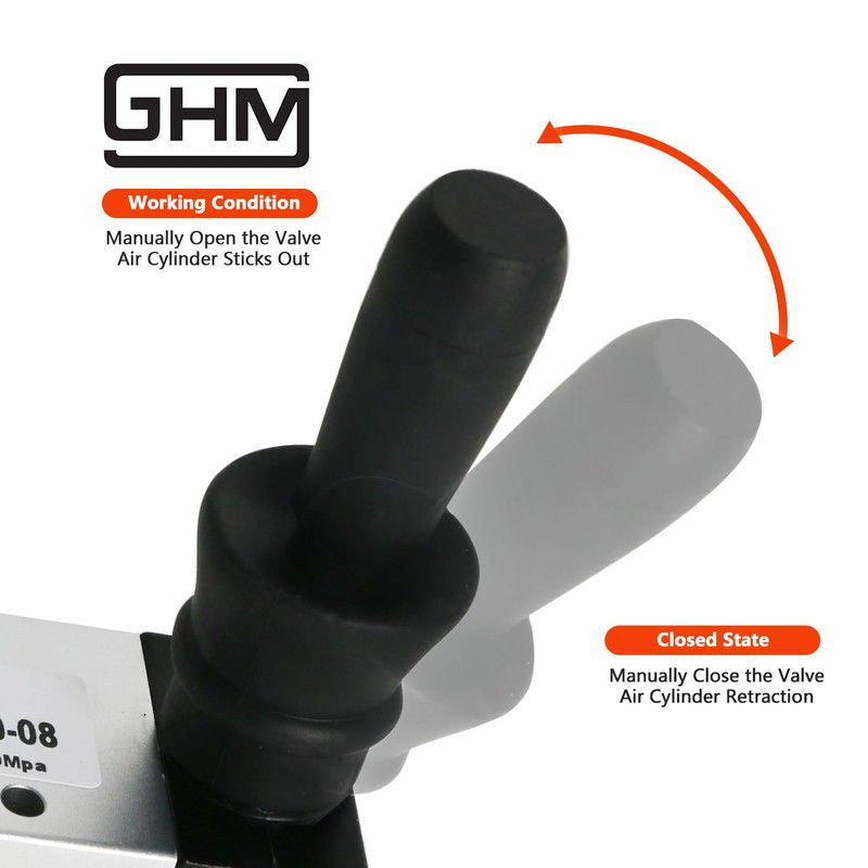 GHM PNEUMATIC 1/4"NPT 5 Way 2 Postion Lever Operated Valve