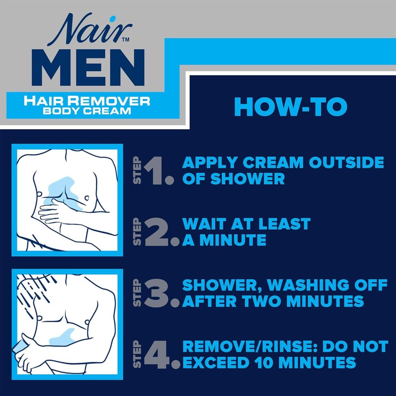 Nair Men Hair Removal Body Cream, 12 Ounce (Pack of