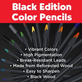 Faber-Castell 116436 Blackwood Colouring Pencils, Black Edition, 36-Piece Case