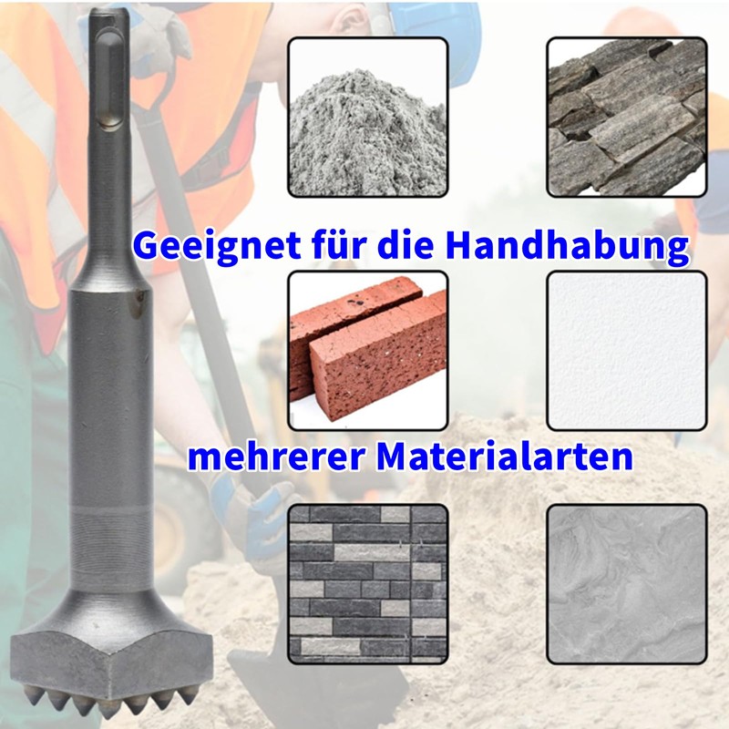 Qivine SDS Plus Chisel, 16 Teeth Electric Hammer Chisel SDS