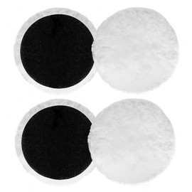 Polishing Attachment Compatible with Bosch Random Orbital Sander, 4 Pieces 125 mm Lambswool Polishing Discs Polishing Pads Polishing Pads Polishing Disc Round for Random Orbital Sanders with Velcro