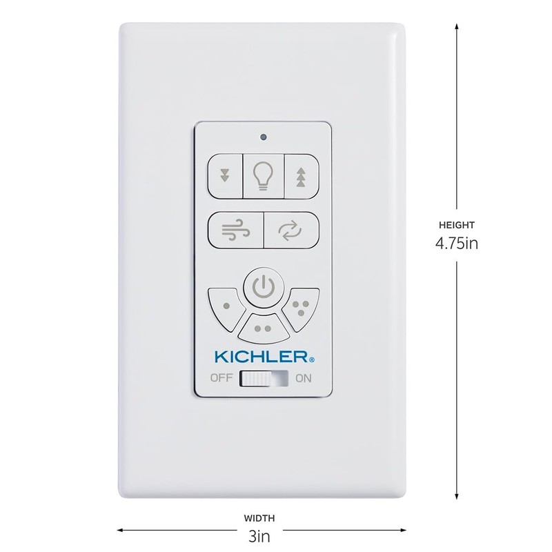 AC Standard Full Function Wall Remote Control, Modern, Slim Design,