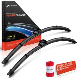 A-Premium Pack of 2 Windshield Wiper Blades with Wear Indicator & Towel - Compatible with Ford Five Hundred, Freestyle & Mercury Montego, 2005 2006-24" and 20", SL Connector, Left and Right