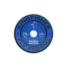 Kingfisher - Soporte de pesca con mosca, color blanco, 20 libras, 200 metros