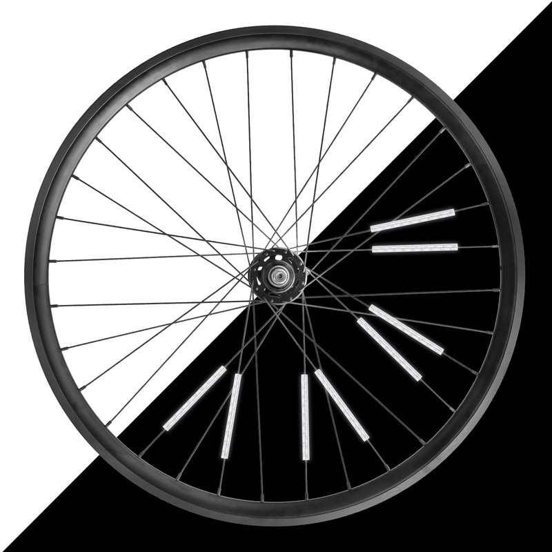 HARFINGTON 72pcs Bike Reflective Spoke Skins 0.2" Plastic Bicycle Spoke
