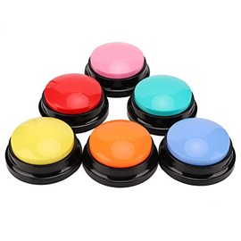 Sanpyl Botón de Grabación de Voz, Botones para Perros, 30 Segundos de Grabación, 6 Paquetes de Colores, Botones de Grabación para Hablar con Perros In