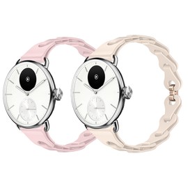 Compatible for Withings Smartwatch Bands, Lamshaw 18mm, 20mm Elastic Silicone Hollowed Out Replacement Straps Compatible for Withings ScanWatch 2 42mm/ScanWatch Horizon/ScanWatch 42mm/Steel HR 40mm/Steel HR Sport/ScanWatch 38mm/ScanWatch 2 38mm/ScanWatch Light/Steel HR 36mm/Move/Move ECG/Steel