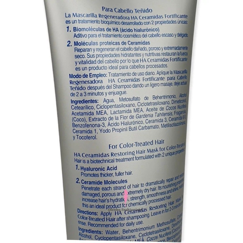 Loquay Mascarilla Regeneradora Para Cabello Teñido Ha Ceramidas