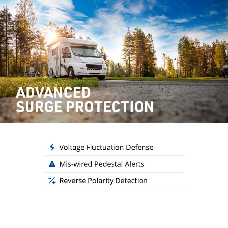 Progressive Industries SSP-30XL Portable RV Smart Surge Protector, Black, 30