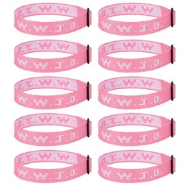 Aospkle 10PCS WWJD Christian Bracelet Pack for Women Men, Christian Gifts Wristbands, WWJD Bracelets - What Would Jesus Do Bracelet, 10 Pink