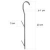 Smoking Hooks Flat Stainless Steel 23 cm Pack of 10