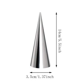20 Pack Cream Horn Molds, Tinfol 5.5 Inch Baking Cones Cream Horn Forms, Stainless Steel Lady Lock Cannoli Tubes Ice Cream Mold,Standing Cone Shape