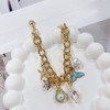 Bohemian Starfish Shell Pearl Conch Charm Bracelet for Women Gold