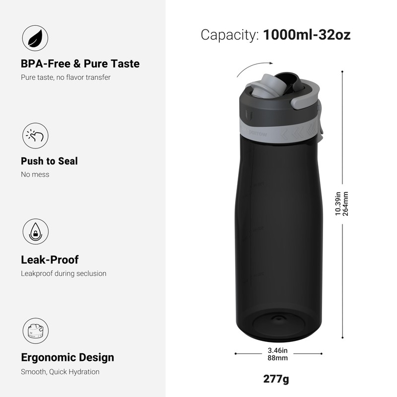 Super Sparrow Drinking Bottle 1 Litre - Tritan Water Bottle