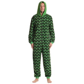 Just Love Men's Adult Onesie Mens Pajamas 6943-L Green