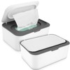 2Pcs Wipes Dispenser Wipe Holder with Lid Refillable Wet Tissue