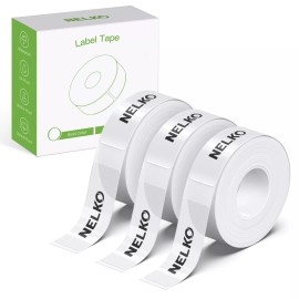 Nelko Transparent Label Maker Tape for Nelko P21 3 Rolls 14x40mm 180 Labels