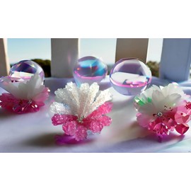 Classic Rock Candy Sticks, Sugar Rock Crystal Lollipops, Individually Wrapped (Pack of 18, Baby Girl (Pink Cherry and White))