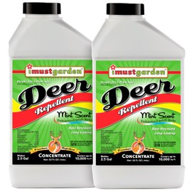 I Must Garden Deer Repellent Concentrate [2 Pack] - Natural Mint Scent - Two 32oz Bottles