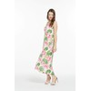 Matchable Family Hawaiian Luau Sweetheart Maxi Dress, Lotus and Orchid,