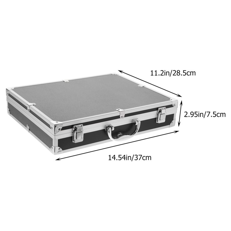SUPVOX Aluminum Hard Case Briefcase Box Lockable Flight Case Portable