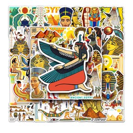 50 PCS Stickers for Ancient Egypt Water Bottle|Waterproof Sticker for Laptop Skateboard Phone Car Decals for Teens Adults Decor (Lost Civilizations Stickers)