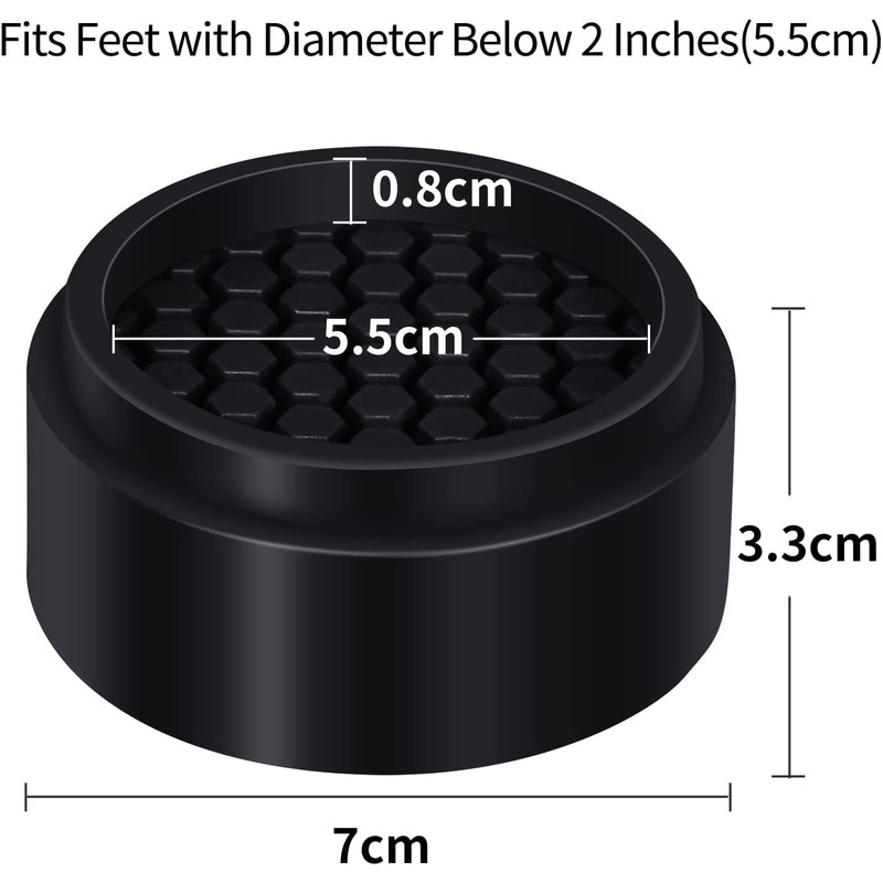 Ezprotekt Adjustable Furniture Risers, 4 Pack Bed Risers 1 inch
