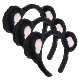 Gatuida 3pcs Cartoon Bear Ear Headbands for Soft Lightweight Women Headdress for Cosplay Parties Face Washing Cute Hair Accessories for Women