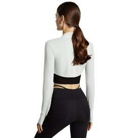 FEOYA Women's Shawl Arm Sleeves with Finger Hole Cooling Sun Protection Bolero Shrug Outdoor Sports White XL