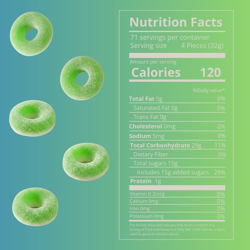 Kervan Candy Bebeto Apple Rings - Fruity, Soft, Sweet &