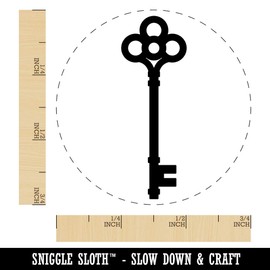 Vintage Skeleton Key Rubber Stamp for Stamping Crafting Planners - 3/4 Inch Small