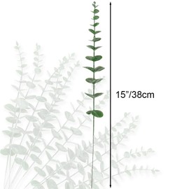 Sivya 40pcs Artificial Eucalyptus Stems, Faux Eucalyptus Leaves for Vase, Wedding Bouquet, Centerpiece, Home Decor