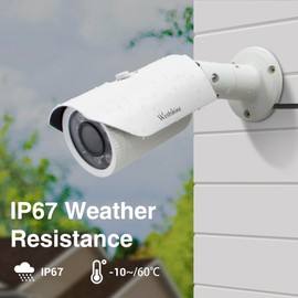 WESTSHINE 1080P CCTV Surveillance Cameras Outdoor Waterproof Bullet Camera, 2.7 - 13.5 mm Wide Angle 1/2.8 Inch CMOS 8-IR LED 100 ft Infrared Night Vision, 4-in-1 (TVI + CVI + AHD + Analogue)