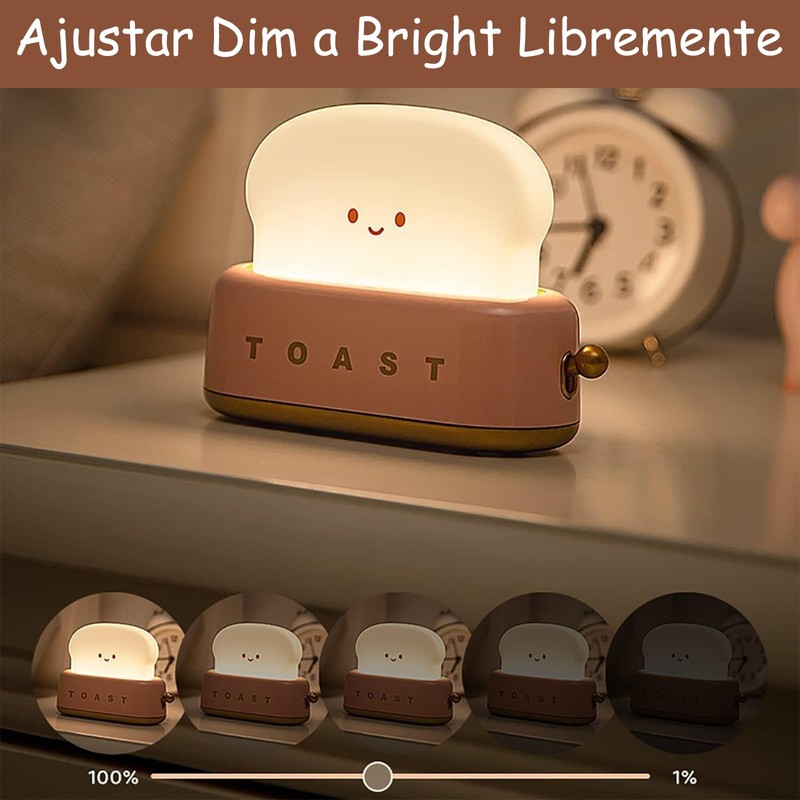 KIWOP Luz de Noche Recargable, Lampara Inteligente Infantil, Luz de