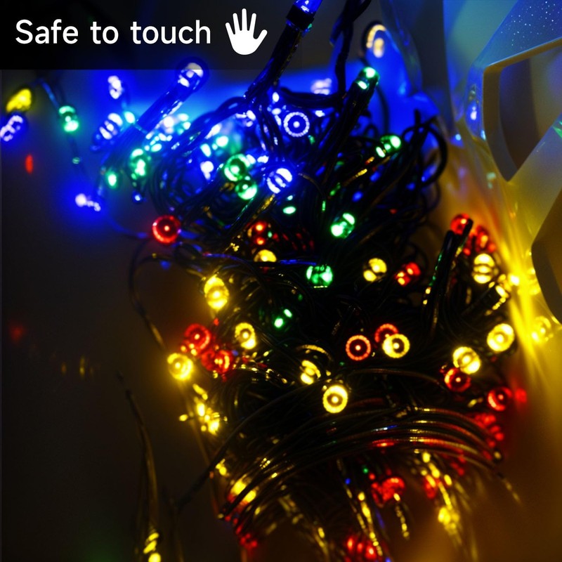 66FT Solar String Lights Outdoor Waterproof, 200LED Solar Christmas Lights