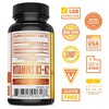 ZHOU D3+K2 - Vitamin D3 K2 Supplement for Women &
