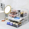 Cq acrylic Cq acrylic 2 Pack Clear Desk Organizer With