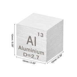 PATIKIL Aluminum Cube, 10mm Al Density Cube High Density Element Cube Unique Metal Cube Periodic Table of Elements Collections Lab Experiment Teacher Scientific Classes