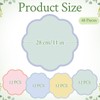 Patelai 48 Pcs Wavy Round Paper Placemats Colorful Pastel Disposable