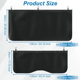 aleawol 3pcs Magnetic Car Fender Cover, Car Mudguard Protector Mats Automotive Mechanic Wing Cover Protector Mat with Hooks for Repair Automotive Work