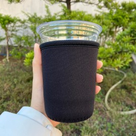 OEM Neoprene Cup Sleeve Custom Coffee Sleeve Custom Beach Portable Coffee Cup Holder for Coffee Holder Diving Material Cup Covercolor: Black (16-18oz Small)