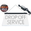 Drop Off Service Illuminated Dual Color LED Neon Sign White
