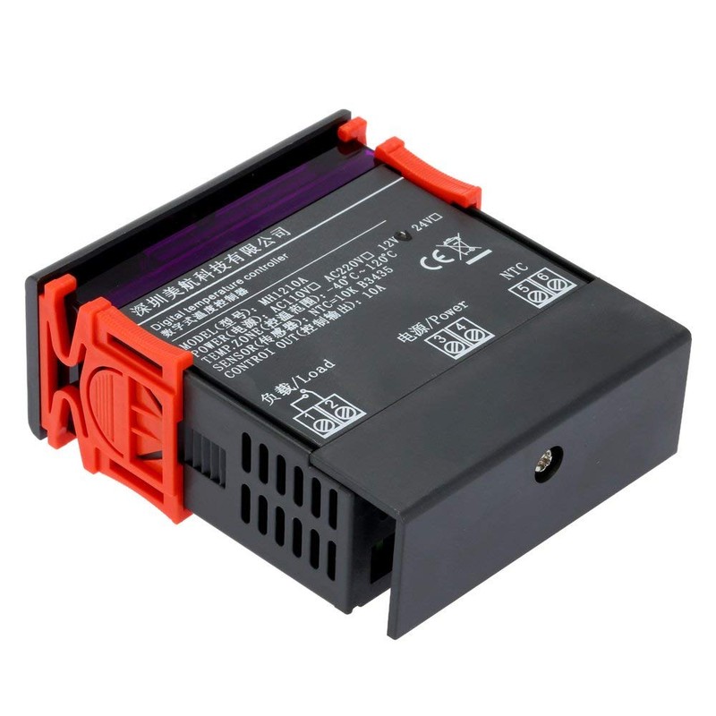 WINGONEER 10A 12V Digital Temperature Controller with Sensor -40℃~120℃