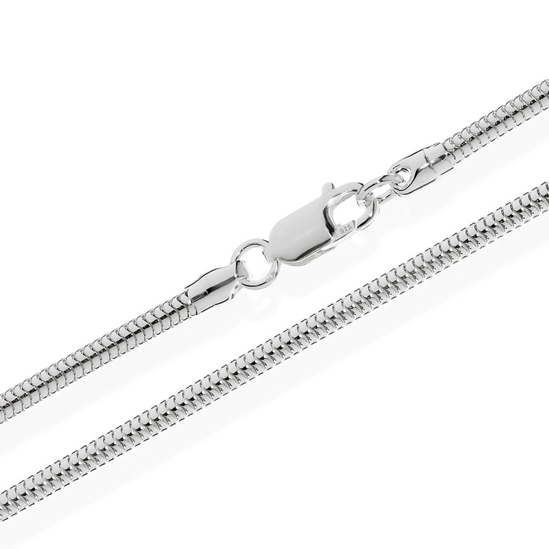 NKlaus 60 cm Snake Chain 925 Silver Elegant Necklace Width