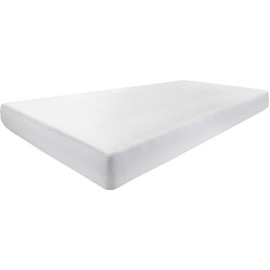 Dormisette Q304 Stretch Molton Fitted Sheet 80 x 190 cm to 100 x 210 cm for Mattresses Up To Approx. 30 cm Height, White